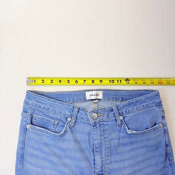 Frame Women's‎ Integrity Light Blue Wash Denim Crop Jeans Size 31 - Picture 7 of 9
